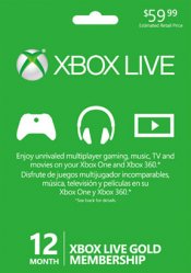 Xbox Live Gold 12 Months worldwide
