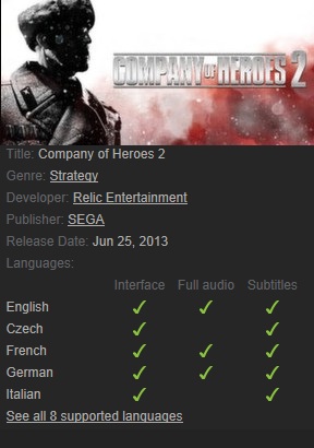 Company of Heroes 2 Steam - Click Image to Close