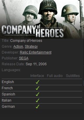 Company of Heroes Steam - Click Image to Close