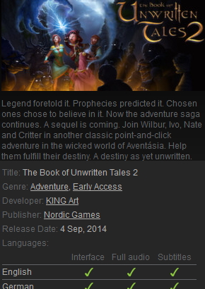 The Book of Unwritten Tales 2 Steam - Click Image to Close