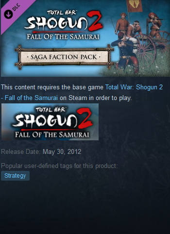 Total War:Shogun 2 - Fall of the Samurai – The Saga Faction Pack - Click Image to Close