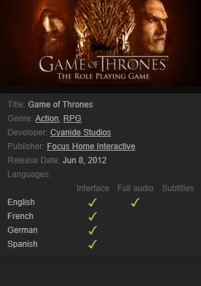 Game of Thrones Steam - Click Image to Close